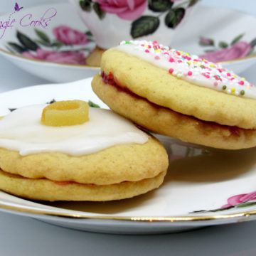 Vegan Swiss cakes with icing and decoration